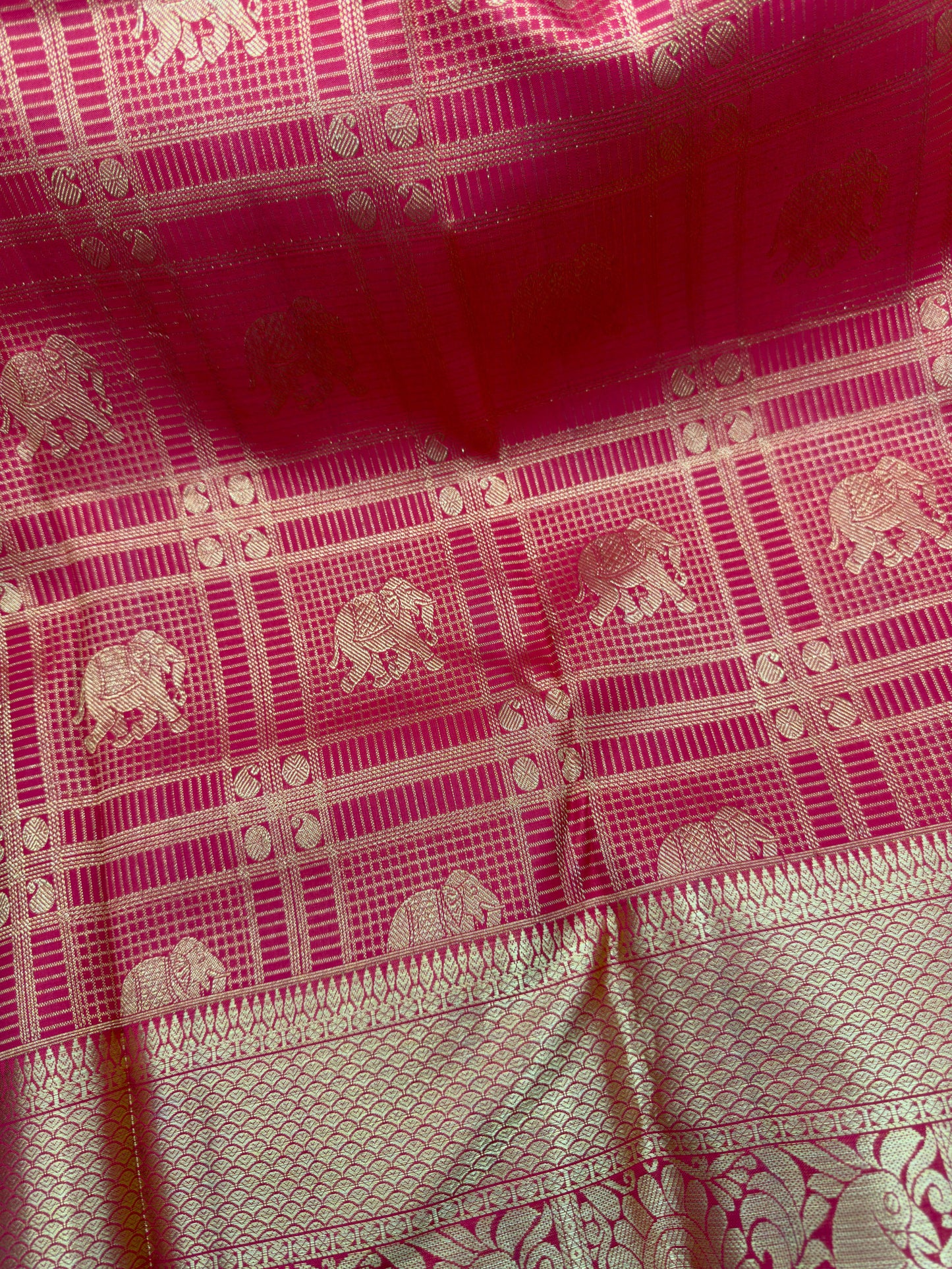 Chilli Red Kanchipuram Pure Silk Saree With Gold Zari