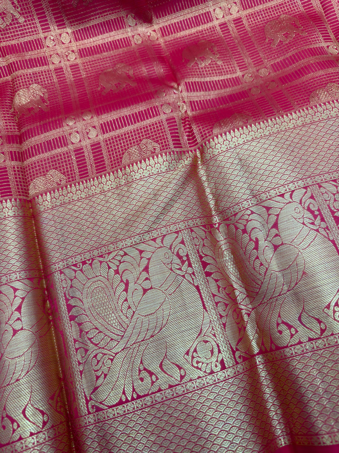 Chilli Red Kanchipuram Pure Silk Saree With Gold Zari