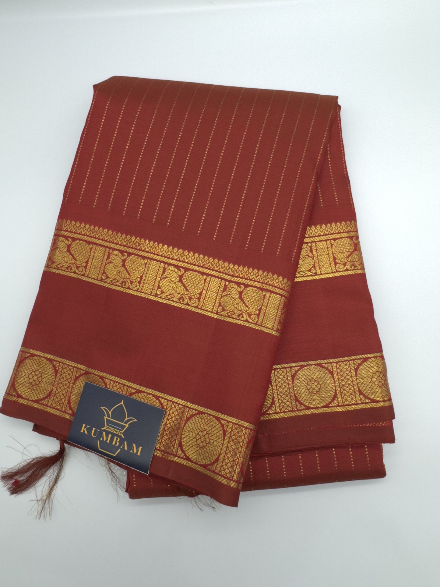 Maroon Kanchipuram Silk Saree With Pure Zari